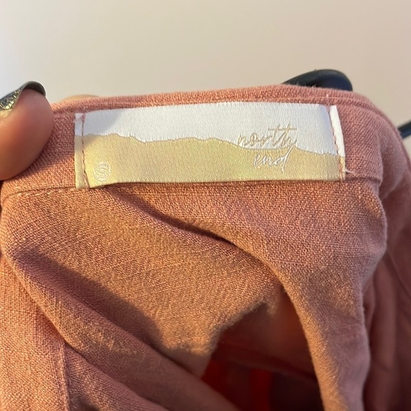 North End Linen Rayon Blend Oversized Boxy Crop Top size S - Picture 4 of 13